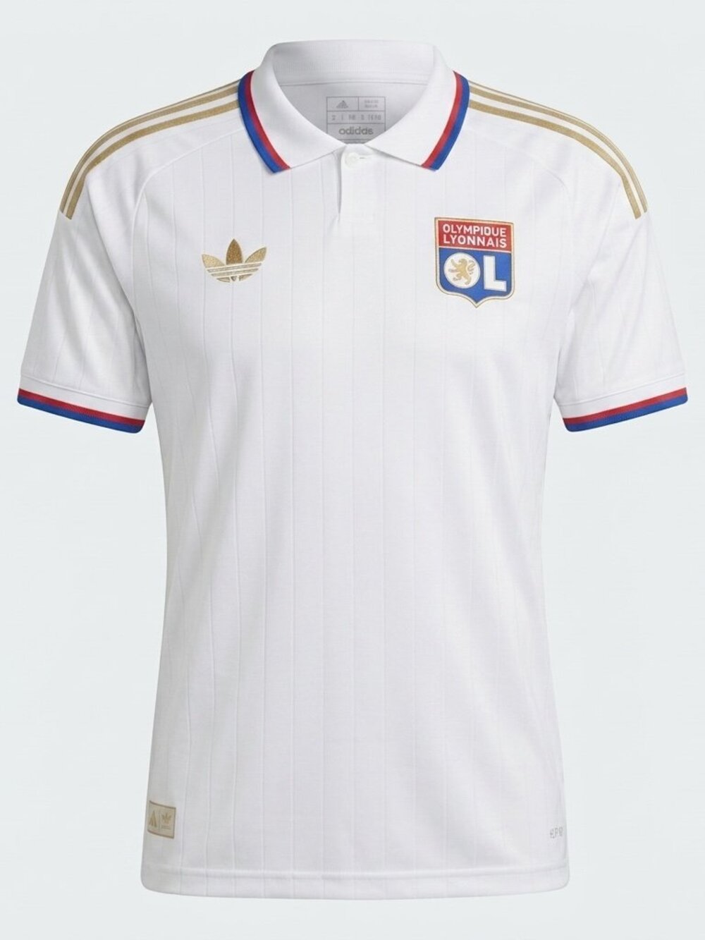 Adidas Lyon OL 75th Anniversary White Jersey Size L NWT
